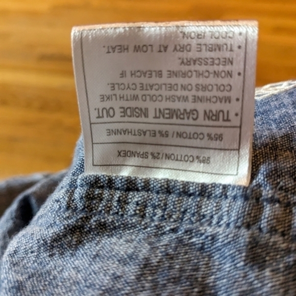 Ariat XL Fitted Blue Long Roll Sleeve Shirt w/ Snap Front & Decorative Stitching - Picture 12 of 13